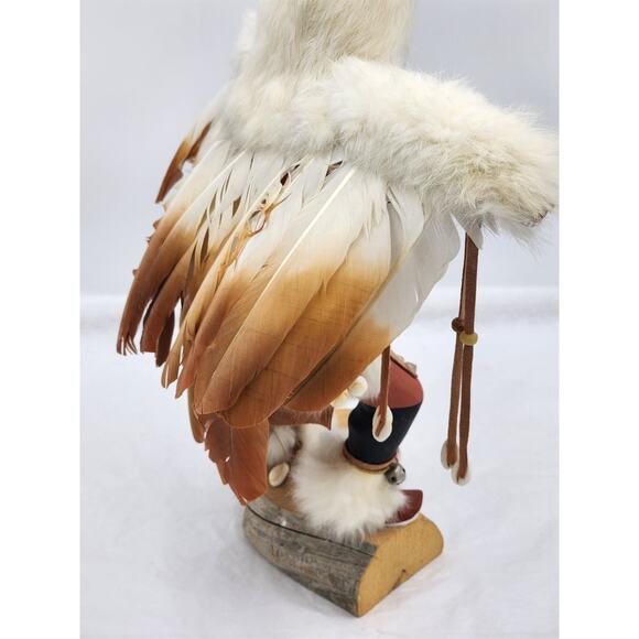 Kachina Eagle Dance Figurine Native American Art Signed IMSB Southwestern 17" - Picture 8 of 16